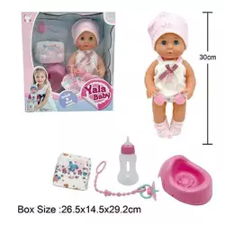 Пупс YL 2430 L-G (16) п`є з пляшечки, ходить на горщик, заплющує очі, аксесуари, висота 30 см, в коробці Пупс YL 2430 L-G (16) п`є з пляшечки, ходить на горщик, заплющує очі, аксесуари, висота 30 см, в коробці