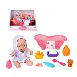 Пупс 718 B (18/2) ванна, рушник, засоби для купання, пискавка, висота 24 см, в коробці Пупс 718 B (18/2) ванна, рушник, засоби для купання, пискавка, висота 24 см, в коробці