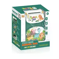 Сейф 8697 A (36) "Динозаври", звук, підсвічування, мелодії, відбиток пальця, іграшкові гроші, лямки, рюкзак, в коробці Сейф 8697 A (36) "Динозаври", звук, підсвічування, мелодії, відбиток пальця, іграшкові гроші, лямки, рюкзак, в коробці