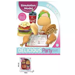 Набір продуктів LY 8644 (96/2) курка, кола, бургер, тако, в коробці Набір продуктів LY 8644 (96/2) курка, кола, бургер, тако, в коробці