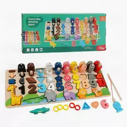 Логічна дерев’яна дошка C 65026 (30) магнітна риболовля, сортер, в коробці Логічна дерев’яна дошка C 65026 (30) магнітна риболовля, сортер, в коробці