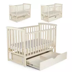 гр Ліжечко БУК "Мрія" колір - ваніль, з шухлядою DS-202 (1) маятниковий механізм гр Ліжечко БУК "Мрія" колір - ваніль, з шухлядою DS-202 (1) маятниковий механізм