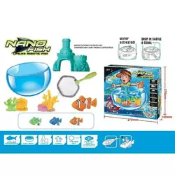 Акваріум з роборибками JH 6611 E (36/3) 2 штуки, на батарейках, рухають хвостами, гумові корали, замок, сачок, в коробці Акваріум з роборибками JH 6611 E (36/3) 2 штуки, на батарейках, рухають хвостами, гумові корали, замок, сачок, в коробці