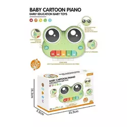 Піаніно YK 7008-1 (72) “Жабка”, підсвічування, кілька режимів, 5 клавіш із нотами, мелодії, барабан, звуки тварин, дитячий сміх, в коробці Піаніно YK 7008-1 (72) “Жабка”, підсвічування, кілька режимів, 5 клавіш із нотами, мелодії, барабан, звуки тварин, дитячий сміх, в коробці