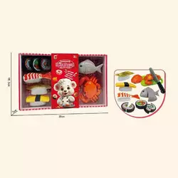 Продукти на липучці 1296 B (60/2) 9 елементів, ніж, дошка, в коробці Продукти на липучці 1296 B (60/2) 9 елементів, ніж, дошка, в коробці