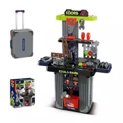 Набір інструментів 008-102 (8) верстат, валіза, молоток, тиски, пилка, викрутки, гайковий ключ, болти, в коробці Набір інструментів 008-102 (8) верстат, валіза, молоток, тиски, пилка, викрутки, гайковий ключ, болти, в коробці