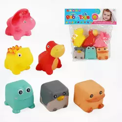 Гра для ванни XLJ 08-93 (144/2) 6 штук, тваринки, пискавки, у пакеті Гра для ванни XLJ 08-93 (144/2) 6 штук, тваринки, пискавки, у пакеті