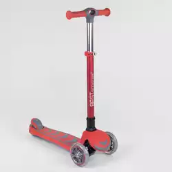 Самокат трехколесный 92606 (4) Best Scooter, КРАСНЫЙ, складной алюминиевый руль, 4 колеса PU со светом, d=12 см Самокат трехколесный 92606 (4) Best Scooter, КРАСНЫЙ, складной алюминиевый руль, 4 колеса PU со светом, d=12 см