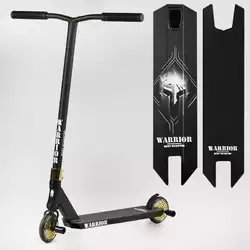 Самокат трюковый Т-50615 Best Scooter (4) "Warrior", HIC-система, ПЕГИ, алюминиевый диск и дека, колёса PU, d=120мм, ширина руля 58 см Самокат трюковый Т-50615 Best Scooter (4) "Warrior", HIC-система, ПЕГИ, алюминиевый диск и дека, колёса PU, d=120мм, ширина руля 58 см