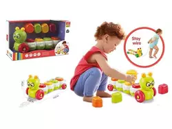 Каталка музична 898-2023 (36/2) "Гусеничка", веселі мелодії, звукова імітація сміху, літери англійською, тваринки, в коробці Каталка музична 898-2023 (36/2) "Гусеничка", веселі мелодії, звукова імітація сміху, літери англійською, тваринки, в коробці