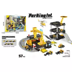 Трек 666-08 (18) 3 металопластикові машинки, гелікоптер, 3 рівні, муляжі оточення, наліпки, в коробці Трек 666-08 (18) 3 металопластикові машинки, гелікоптер, 3 рівні, муляжі оточення, наліпки, в коробці