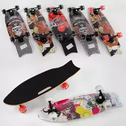 Скейт С 32026 (6) 6 видов, дека с ручкой, доска=70см, колёса PU СВЕТЯЩИЕСЯ, d=6см Скейт С 32026 (6) 6 видов, дека с ручкой, доска=70см, колёса PU СВЕТЯЩИЕСЯ, d=6см