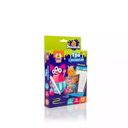 гр Пиши и витирай "Монстрики" укр. - VT5010-18 (24) "Vladi Toys", 16 карточек, маркер гр Пиши и витирай "Монстрики" укр. - VT5010-18 (24) "Vladi Toys", 16 карточек, маркер