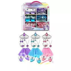 Набір аксесуарів JY 7301 (24/2) прикраси, 3 спідниці, 3 пари черевиків, в коробці Набір аксесуарів JY 7301 (24/2) прикраси, 3 спідниці, 3 пари черевиків, в коробці