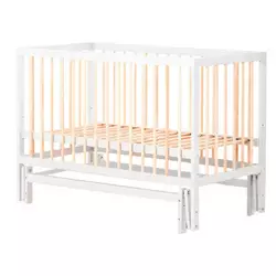 гр Ліжечко дитяче "Софія-2" - шарнір-підшипник з опускною боковиною (Білий + натуральний) гр Ліжечко дитяче "Софія-2" - шарнір-підшипник з опускною боковиною (Білий + натуральний)
