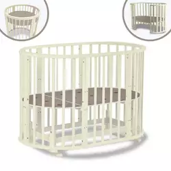 гр Ліжечко кругле "Сонечко" трансформер 8в1 (1) з маятниковим механізмом (слонова кістка) гр Ліжечко кругле "Сонечко" трансформер 8в1 (1) з маятниковим механізмом (слонова кістка)