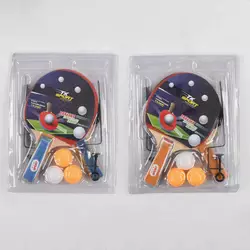 Набір ракеток для пінг-понгу C 44875 (50) "TK Sport", 2 види, 2шт + 3 кульки + сітка, в слюді Набір ракеток для пінг-понгу C 44875 (50) "TK Sport", 2 види, 2шт + 3 кульки + сітка, в слюді