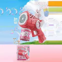 Пістолет з мильними бульбашками 10213 (72/2) підсвічування, автоматичний принцип, пляшечка з мильним розчином, на листі Пістолет з мильними бульбашками 10213 (72/2) підсвічування, автоматичний принцип, пляшечка з мильним розчином, на листі