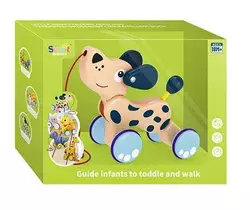 Каталка 338 (48) "Собачка", мотузочка, гумові накладки на колесах, в коробці Каталка 338 (48) "Собачка", мотузочка, гумові накладки на колесах, в коробці