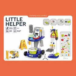 Набір для прибирання 667-66 (8) пилосос на батарейках, візок, відро з віджимом, швабра,мітли,знаки попередження,аксесуари, в коробці Набір для прибирання 667-66 (8) пилосос на батарейках, візок, відро з віджимом, швабра,мітли,знаки попередження,аксесуари, в коробці