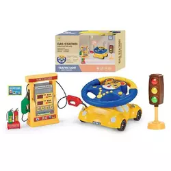 Кермо 2192 E-47 Штрих=91708 (24) ТИГРЕНЯ, світлофор, заправна станція, підсвічування, звук, мелодії, машина-підставка, в коробці Кермо 2192 E-47 Штрих=91708 (24) ТИГРЕНЯ, світлофор, заправна станція, підсвічування, звук, мелодії, машина-підставка, в коробці