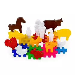 гр Набір "Ферма №1" 115/15 (20) "BAMSIC" 38 деталей, фігурки людей, фігурки тварин, у пакеті гр Набір "Ферма №1" 115/15 (20) "BAMSIC" 38 деталей, фігурки людей, фігурки тварин, у пакеті