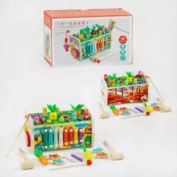 Ігровий центр C 60241 (24) “Котик”, дерев’яний, ксилофон, годинник, магнітна гра, стукалка, пальчикові ігри, у коробці Ігровий центр C 60241 (24) “Котик”, дерев’яний, ксилофон, годинник, магнітна гра, стукалка, пальчикові ігри, у коробці