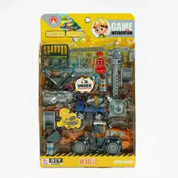 Набір спецтехніки 3389-11 A (60) інерційний механізм, 2 машинки, фігурка героя, інструменти, на листі Набір спецтехніки 3389-11 A (60) інерційний механізм, 2 машинки, фігурка героя, інструменти, на листі