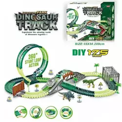 Трек 357 (18/2) світло, дино майданчик, 175 елементів, довжина треку 357 см, аксесуари, в коробці Трек 357 (18/2) світло, дино майданчик, 175 елементів, довжина треку 357 см, аксесуари, в коробці