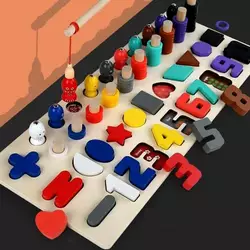 Логічна дерев’яна дошка C 74256 (30) 89 деталей, цифри, геометричні форми, магнітна риболовля, гра з кілочками, в коробці Логічна дерев’яна дошка C 74256 (30) 89 деталей, цифри, геометричні форми, магнітна риболовля, гра з кілочками, в коробці