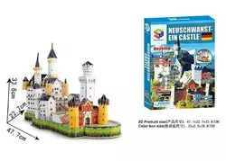 Пазли 3D G 168-9 (24/2) "Замок Нойшванштайн ", 109 елементів, висота 34 см, в коробці Пазли 3D G 168-9 (24/2) "Замок Нойшванштайн ", 109 елементів, висота 34 см, в коробці