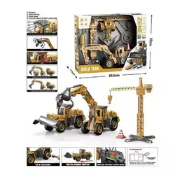 Набір спецтехніки YW 9101 B (18/2) підсвічування, звуки, інерційний механізм, рухливі елементи, інструменти, функціональний кран, в коробці Набір спецтехніки YW 9101 B (18/2) підсвічування, звуки, інерційний механізм, рухливі елементи, інструменти, функціональний кран, в коробці