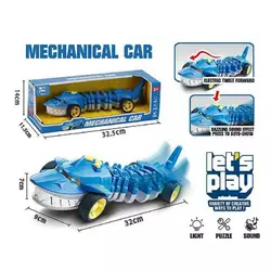 Машина музична PD 88-13 (36/2) “Акула”, звук, підсвічування, гумові колеса, в коробці Машина музична PD 88-13 (36/2) “Акула”, звук, підсвічування, гумові колеса, в коробці