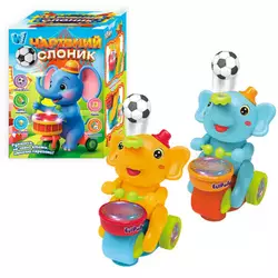 Чарівний Слоник 24049 (60/2) "WToys", 2 кольори, ОЗВУЧУВАННЯ УКРАЇНСЬКОЮ МОВОЮ, підсвічування, пісні, колесо вільн. ходу, тримає м’яч у пов. в коробці Чарівний Слоник 24049 (60/2) "WToys", 2 кольори, ОЗВУЧУВАННЯ УКРАЇНСЬКОЮ МОВОЮ, підсвічування, пісні, колесо вільн. ходу, тримає м’яч у пов. в коробці