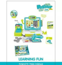 Касовий апарат 35577 A (6) підсвічування, звук, калькулятор, мікрофон, ваги, карта та монети, в коробці Касовий апарат 35577 A (6) підсвічування, звук, калькулятор, мікрофон, ваги, карта та монети, в коробці