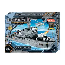 Конструктор "Військова техніка" 83539 (24) "Teko", 300 деталей, патрульний катер "Суми", в коробці Конструктор "Військова техніка" 83539 (24) "Teko", 300 деталей, патрульний катер "Суми", в коробці
