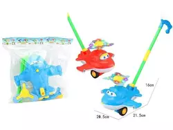 Каталка 9909 A (72/2) 2 кольори, “Літак”, підсвічування, дзвоник, на паличці, у пакеті Каталка 9909 A (72/2) 2 кольори, “Літак”, підсвічування, дзвоник, на паличці, у пакеті