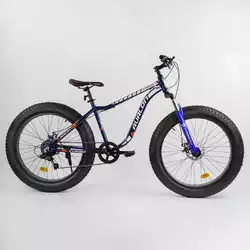 Велосипед Спортивный CORSO «Avalon» 26" дюймов 14319 (1) ФЭТБАЙК, рама алюминиевая, оборудование Shimano 7 скоростей, собран на 75