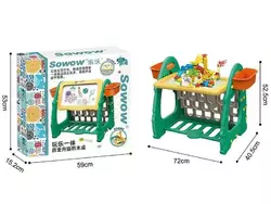 Столик з конструктором S 075 (4) дошка, маркери, стелаж, конструктор з кульками, в коробці Столик з конструктором S 075 (4) дошка, маркери, стелаж, конструктор з кульками, в коробці