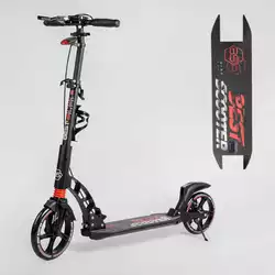Самокат двухколесный "Best Scooter" 60054-R (2) ФАРА, переднее колесо PU 230 мм, заднее колесо 200мм, 2 амортизатора, дисковый тормоз, зажим руля Самокат двухколесный "Best Scooter" 60054-R (2) ФАРА, переднее колесо PU 230 мм, заднее колесо 200мм, 2 амортизатора, дисковый тормоз, зажим руля