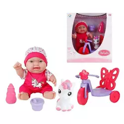 Пупс 716 A (18/2) велосипед, іграшка, аксесуари, висота 24 см, в коробці Пупс 716 A (18/2) велосипед, іграшка, аксесуари, висота 24 см, в коробці