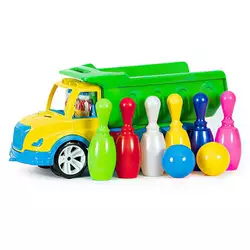 гр Набір дитячий "Самоскид Mati" 009/11 кеглі малі (3) "BAMSIC" в сітці гр Набір дитячий "Самоскид Mati" 009/11 кеглі малі (3) "BAMSIC" в сітці