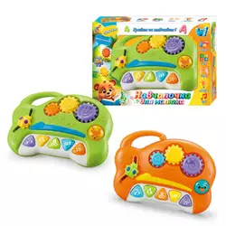 Навчалочка для малюка 85825 (72/2) "WToys", 2 кольори, ОЗВУЧУВАННЯ УКР МОВОЮ, мелодії, підсвічування, шестерні, в коробці Навчалочка для малюка 85825 (72/2) "WToys", 2 кольори, ОЗВУЧУВАННЯ УКР МОВОЮ, мелодії, підсвічування, шестерні, в коробці