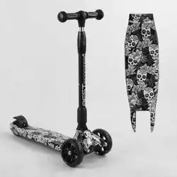 Самокат трехколесный Best Scooter 65-878 MAXI (6) складной алюминиевый руль, 3 колеса PU со светом, переднее 130х35 мм, заднее 80х45 мм, в коробке Самокат трехколесный Best Scooter 65-878 MAXI (6) складной алюминиевый руль, 3 колеса PU со светом, переднее 130х35 мм, заднее 80х45 мм, в коробке