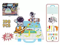 Мозаїка 666-60 (36/2) "Космос", 193 елементи, шуруповерт на батарейках, гайковий ключ, викрутка, в коробці Мозаїка 666-60 (36/2) "Космос", 193 елементи, шуруповерт на батарейках, гайковий ключ, викрутка, в коробці