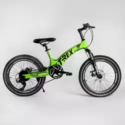 Детский спортивный велосипед 20’’ CORSO «T-REX» 21455 (1) магниевая рама, оборудование MicroShift, 7 скоростей, собран на 75