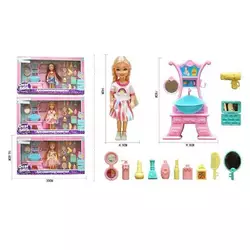 Лялька L 5-31 (120/2) 3 види, висота: 14 см, аксесуари, знімний одяг, косметичний столик, в коробці, ВИДАЄТЬСЯ МІКС ВИДІВ Лялька L 5-31 (120/2) 3 види, висота: 14 см, аксесуари, знімний одяг, косметичний столик, в коробці, ВИДАЄТЬСЯ МІКС ВИДІВ