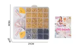 Набір бісеру H 26-13 (120/2) ліска, фурнітура, ножиці, в боксі Набір бісеру H 26-13 (120/2) ліска, фурнітура, ножиці, в боксі