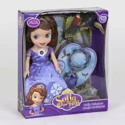 Кукла Принцесса ZT 8869 (18/2)  с питомцами, свет, звук, функциональный кулон,  в коробке