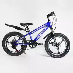 Детский спортивный велосипед 20’’ CORSO «AERO» 11755 (1) стальная рама, оборудование Saiguan, 7 скоростей, литой диск, собран на 75